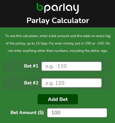 15 team parlay calculator